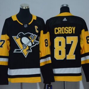 Penguins 87 Sidney Crosby Black Youth Jersey