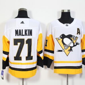 Penguins 71 Evgeni Malkin White Men Jersey
