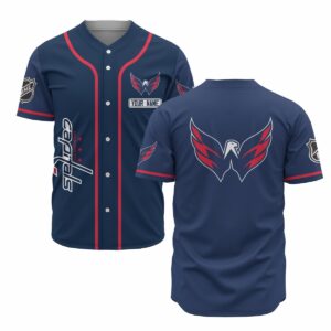 Washington Capitals Baseball Customized Jersey