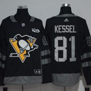 Penguins 81 Phil Kessel 100th Anniversary Black Men Jersey