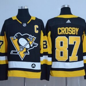 Pittsburgh Penguins 87 Sidney Crosby Black Alternate Stitched Men Jersey