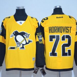 Penguins 72 Patric Hornqvist Yellow 2017 Stadium Series Reebok Men Jersey