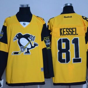 Penguins 81 Phil Kessel Yellow 2017 Stadium Series Reebok Men Jersey