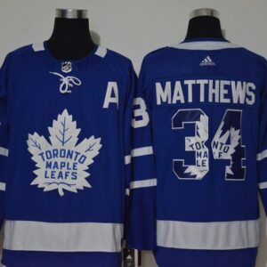 Maple Leafs 34 Auston Matthews Blue Fashion Men Jersey
