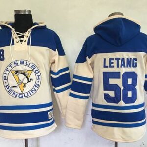 Penguins 58 Kris Letang Cream Men Sweatshirt