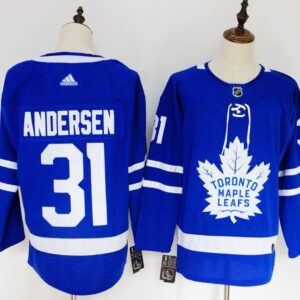 Maple Leafs 31 Frederik Andersen Blue Women Jersey