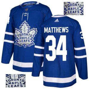 Maple Leafs 34 Auston Matthews Blue Glittery Edition Men Jersey