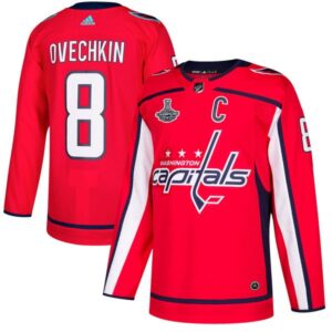 Washington Capitals 8 Alexander Ovechkin Red 2018 Stanley Cup Champions Patch Men Jersey