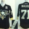 Penguins 71 Evgeni Malkin Black Autographed Men Jersey