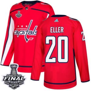 Washington Capitals 20 Lars Eller Red 2018 Stanley Cup Final Patch Men Jersey