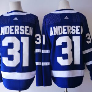 Maple Leafs 31 Frederik Andersen Blue Men Jersey