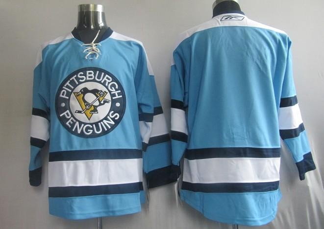 Penguins Blank Blue Men Jersey