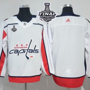 Washington Capitals Blank White 2018 Stanley Cup Final Patch Men Jersey