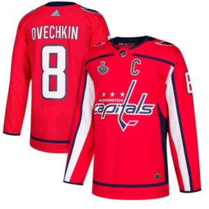 Washington Capitals 8 Alexander Ovechkin Red 2018 Stanley Cup Final Patch Men Jersey