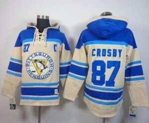Penguins 87 Sidney Crosby Cream With C Patch Men Sweatshirt