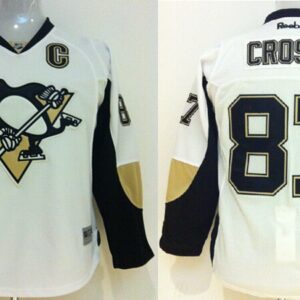 Penguins 87 Sidney Crosby White With C Patch Youth Jersey