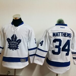 Maple Leafs 34 Auston Matthews 2016 White Reebok Youth Jersey