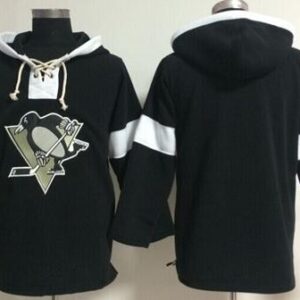 Penguins Blank Black Hooded Men Sweatshirt