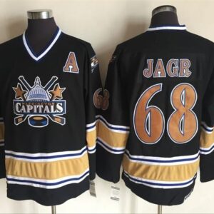 Washington Capitals 68 Jaromir Jagr 2003 Black CCM Vintage Throwback Men Jersey
