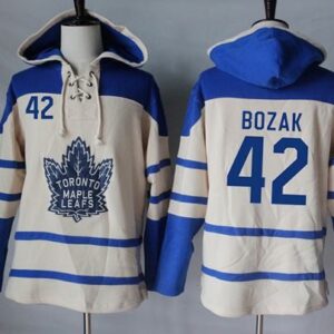 Maple Leafs 42 Tyler Bozak Cream Men Sweatshirt