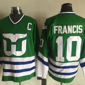 Whalers 10 Ron Francis Green Throwback Men Jersey