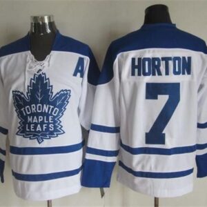 Maple Leafs 7 Tim Horton White CCM Throwback Winter Classic Men Jersey