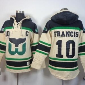 Whalers 10 Ron Francis Cream Men Sweatshirt