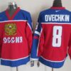 Capitals 8 Alex Ovechkin Red-Blue Men Jersey