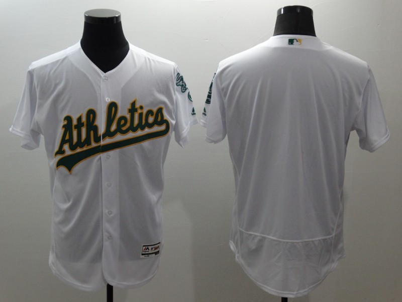 MLB Athletics Blank White Flexbase Men Jersey