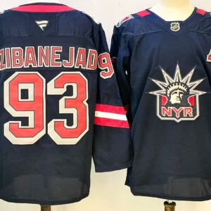 Rangers 93 Mika Zibanejad Navy New Men Jersey
