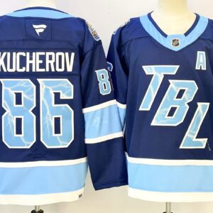 Tampa Bay Lightning 86 Nikita Kucherov Blue New Men Jersey