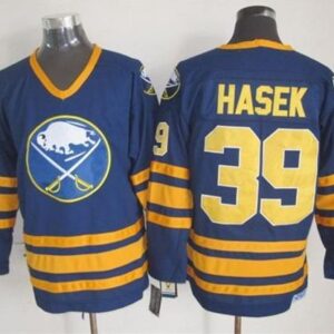 Sabres 39 Dominik Hasek Navy Blue CCM Throwback Men Jersey