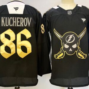 Lightning 86 Nikita Kucherov Black 2024 New  Men Jersey
