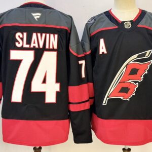 Carolina Hurricanes 74 Slavin Black Men Jersey