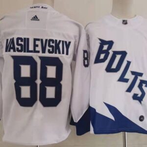 Lightning 88 Andrei Vasilevskiy White Men Jersey