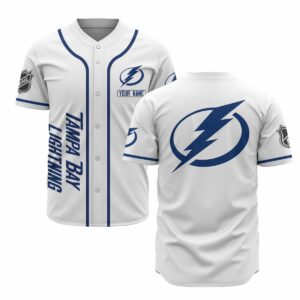 Tamp Bay Lightning Baseball White Customized Jersey
