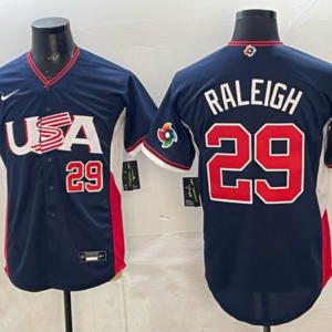 Seattle Mariners 29 Raleigh Blue World Cup Cool Base Men Jersey