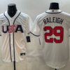 Seattle Mariners 29 Raleigh White World Cup Cool Base Men Jersey