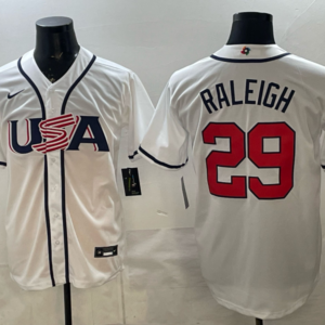 Seattle Mariners 29 Raleigh White World Cup Cool Base Men Jersey