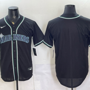 Seattle Mariners Blank Black Cool Base Men Jersey