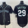 Seattle Mariners 29 Raleigh Navy Cool Base Jersey with 50th Patch