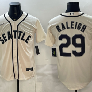 Seattle Mariners 29 Raleigh Cream Cool Base Men Jersey