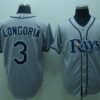 MLB Rays 3 Evan Longoria Grey Men Jersey