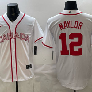 Team Canada Mariners 12 Josh Naylor White World Cup Cool Base Men Jersey