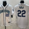 Seattle Mariners 22 Woo White Cool Base Men Jersey