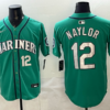 Seattle Mariners 12 Naylor Green Cool Base Men Jersey