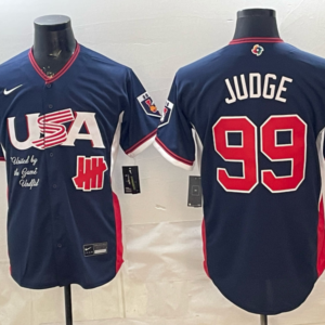 Team USA Yankees 99 Judge Navy 2026 World Cup Cool Base Men Jersey