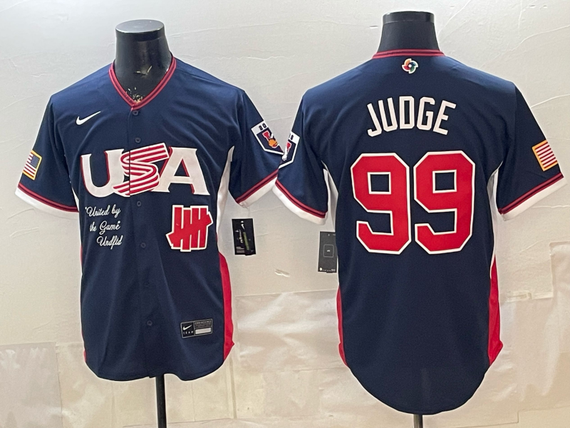 Team USA Yankees 99 Judge Navy 2026 World Cup Cool Base Men Jersey