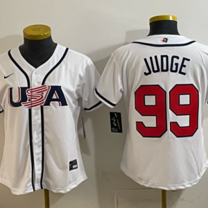 Team USA Yankees 99 Judge White 2026 World Cup Cool Base Women Jersey