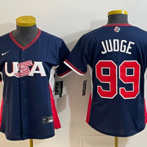Team USA Yankees 99 Judge Navy 2026 World Cup Cool Base Women Jersey